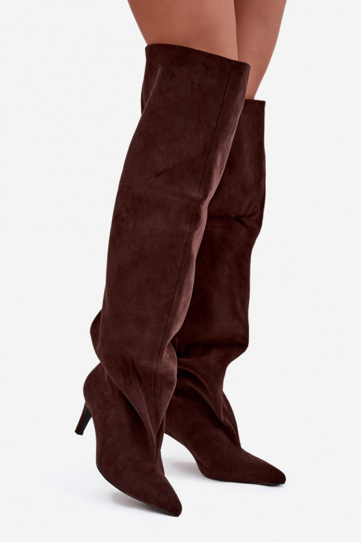 sieviešu garie zābaki ar papēdi Paslīdēt uz CzekoladoIne Tā irvilla