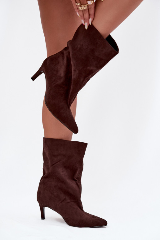 Paslīdēt uz Sieviešu puszābaki ar papēdi CzekoladoIne Solvienne