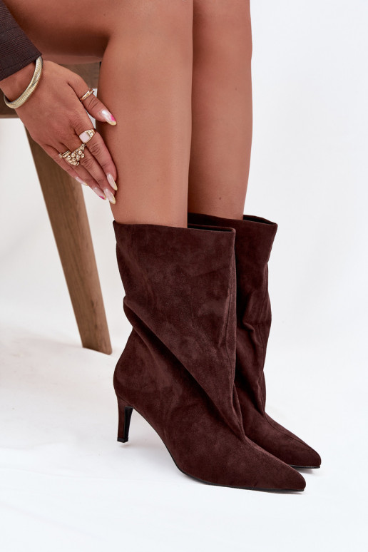 Paslīdēt uz Sieviešu puszābaki ar papēdi CzekoladoIne Solvienne