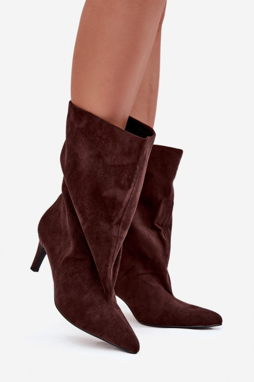 Paslīdēt uz Sieviešu puszābaki ar papēdi CzekoladoIne Solvienne