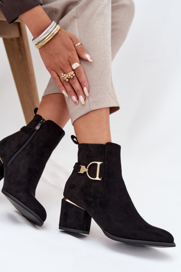 siltināti Sieviešu puszābaki Ze Zelta krāsasmi Elementami melnas krāsas Ambrine