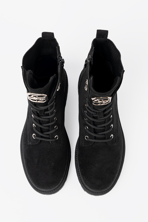 Eleganta stila Melnas krāsas zābaki z błyszczącymi kryształkami