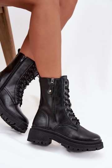 zābaki Sieviešu siltinātiPodInójnym Zamkiem melnas krāsas Perlina