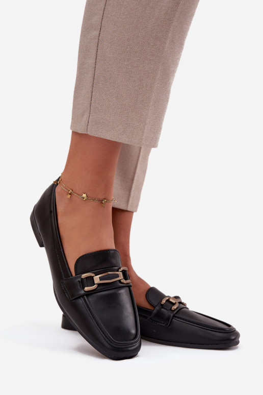 apavi Mokasīni Sieviešu ar ornamentiem melnas krāsas Priscelle