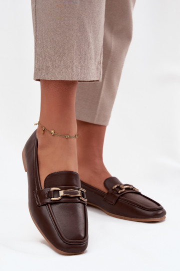 apavi Mokasīni Sieviešu ar ornamentiem brūnas krāsas Priscelle 2