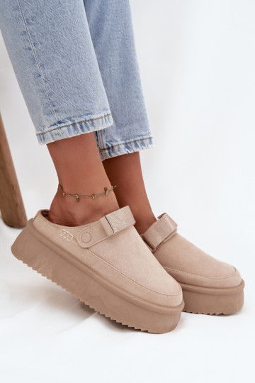 sniega apavi Sieviešu ar platformuar lipīgām aizdarēmem Ziloņkaula krāsas Jorielle