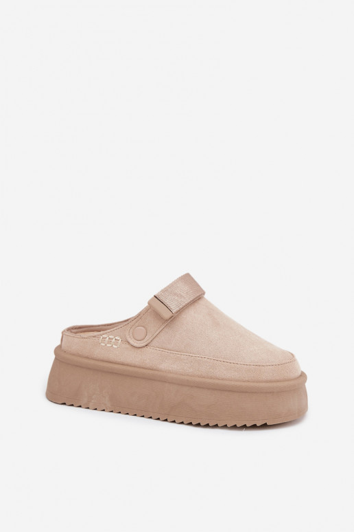 sniega apavi Sieviešu ar platformuar lipīgām aizdarēmem Ziloņkaula krāsas Jorielle