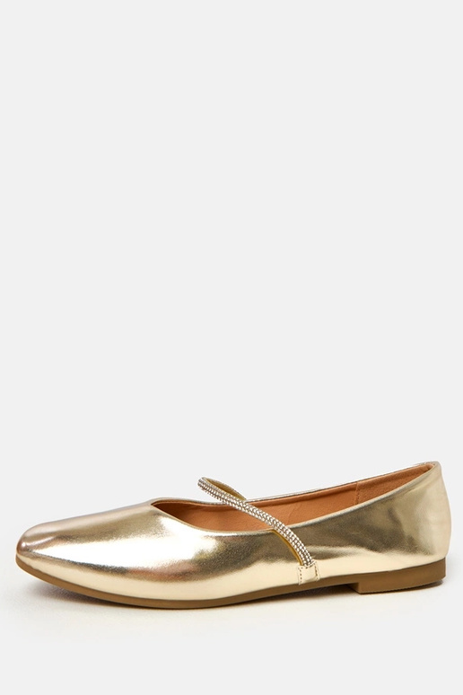 Zelta balerīnas ar dekoratīvu joslu... Zelta balerīnas ar dekoratīvu joslu...