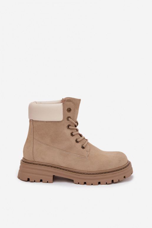 apavi Sieviešu šņorējami smilšu krāsas Norena