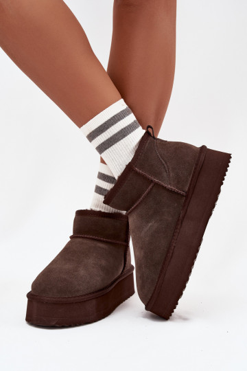 zamšādas sniega apavi Sieviešu ar platformu Vinceza 97962 CzekoladoIne