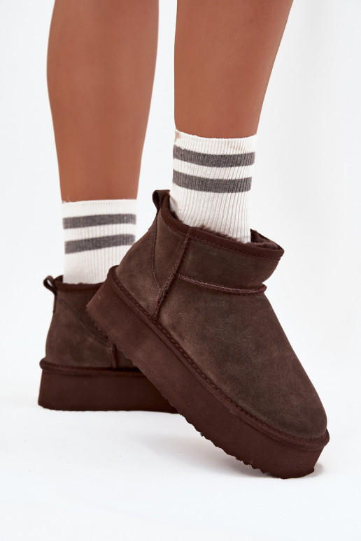 zamšādas sniega apavi Sieviešu ar platformu Vinceza 97962 CzekoladoIne zamšādas sniega apavi Sieviešu ar platformu Vinceza 97962 CzekoladoIne