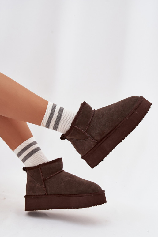 zamšādas sniega apavi Sieviešu ar platformu Vinceza 97962 CzekoladoIne zamšādas sniega apavi Sieviešu ar platformu Vinceza 97962 CzekoladoIne