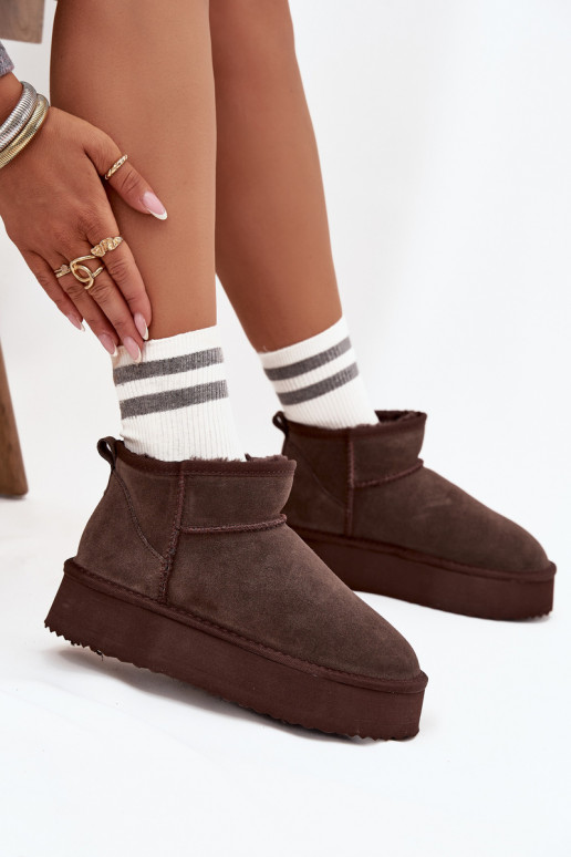 zamšādas sniega apavi Sieviešu ar platformu Vinceza 97962 CzekoladoIne zamšādas sniega apavi Sieviešu ar platformu Vinceza 97962 CzekoladoIne