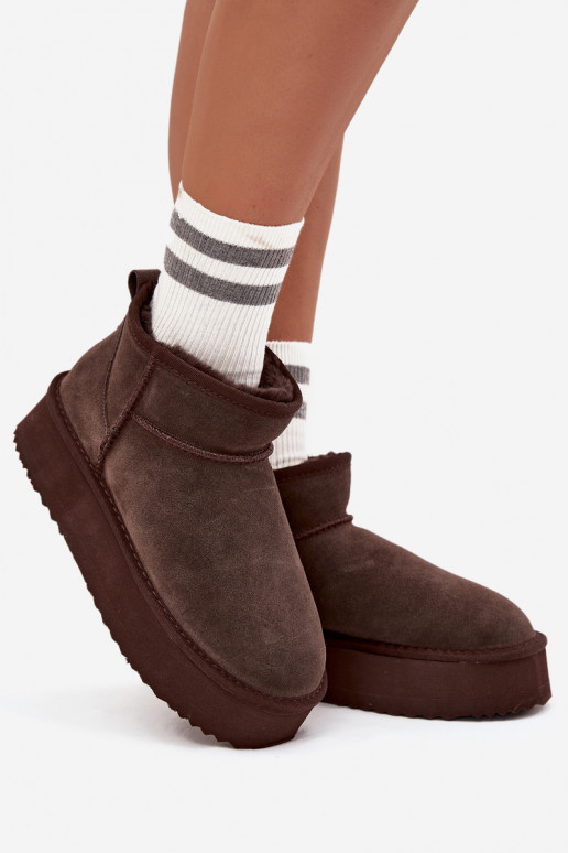 zamšādas sniega apavi Sieviešu ar platformu Vinceza 97962 CzekoladoIne zamšādas sniega apavi Sieviešu ar platformu Vinceza 97962 CzekoladoIne