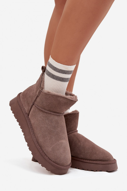 sniega apaviIeslēgtsturalnego zamšādasu siltināti ar kažokādu Vinceza 97961 brūnas krāsas sniega apaviIeslēgtsturalnego zamšādasu siltināti ar kažokādu Vinceza 97961 brūnas krāsas