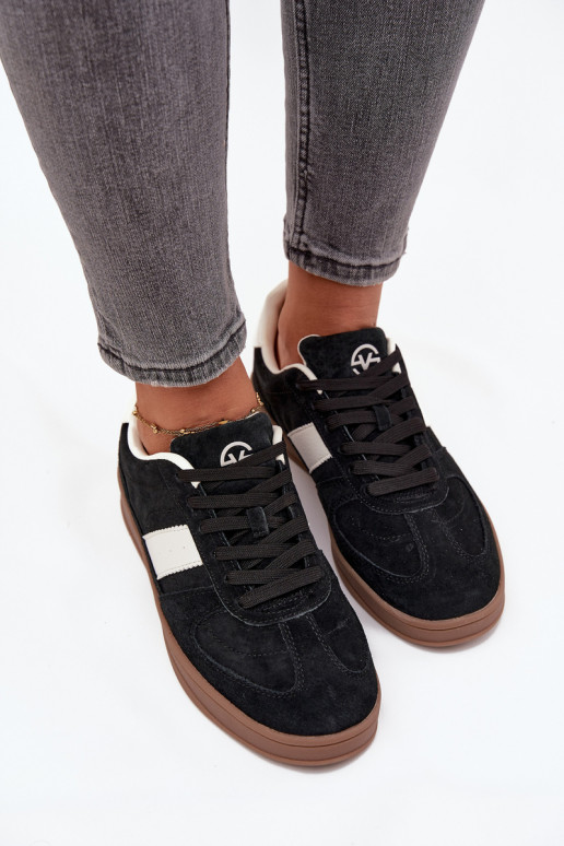 zamšādas Sneakers modeļa apavi Sieviešu Vinceza 14029 melnas krāsas zamšādas Sneakers modeļa apavi Sieviešu Vinceza 14029 melnas krāsas