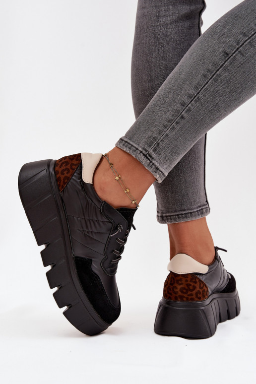 sporta apavi Sneakers modeļa apavi Sieviešu ar platformu Vinceza 58565 melnas krāsas sporta apavi Sneakers modeļa apavi Sieviešu ar platformu Vinceza 58565 melnas krāsas