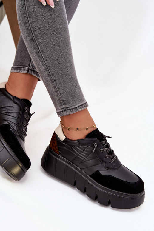 sporta apavi Sneakers modeļa apavi Sieviešu ar platformu Vinceza 58565 melnas krāsas sporta apavi Sneakers modeļa apavi Sieviešu ar platformu Vinceza 58565 melnas krāsas