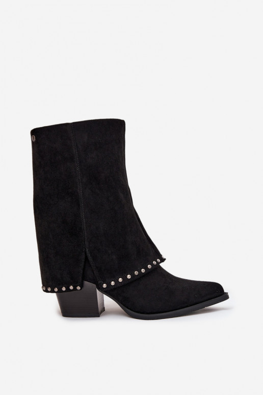 Sieviešu garie zābakiINyIniniętą CholeInką Vinceza 16516 melnas krāsas Sieviešu garie zābakiINyIniniętą CholeInką Vinceza 16516 melnas krāsas