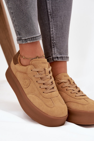Sneakers modeļa apavi Sieviešu ar platformu Big Star SS274762 brūnas krāsas