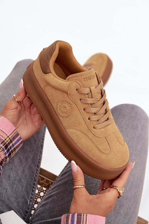 Sneakers modeļa apavi Sieviešu ar platformu Big Star SS274762 brūnas krāsas Sneakers modeļa apavi Sieviešu ar platformu Big Star SS274762 brūnas krāsas