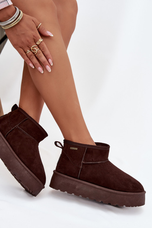 Zems sniega apavi ar platformu Big Star OO274A101 CzekoladoIne Zems sniega apavi ar platformu Big Star OO274A101 CzekoladoIne