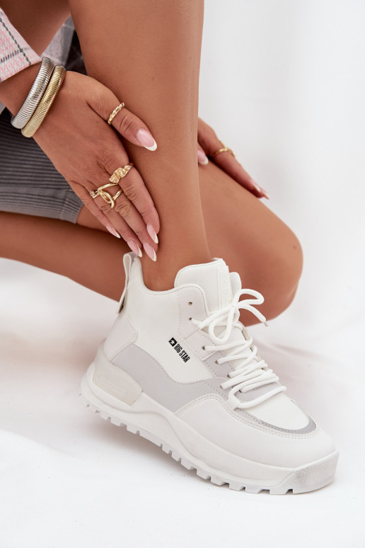 sporta apavi Sieviešu ar platformu Big Star SS274510 baltas krāsas sporta apavi Sieviešu ar platformu Big Star SS274510 baltas krāsas