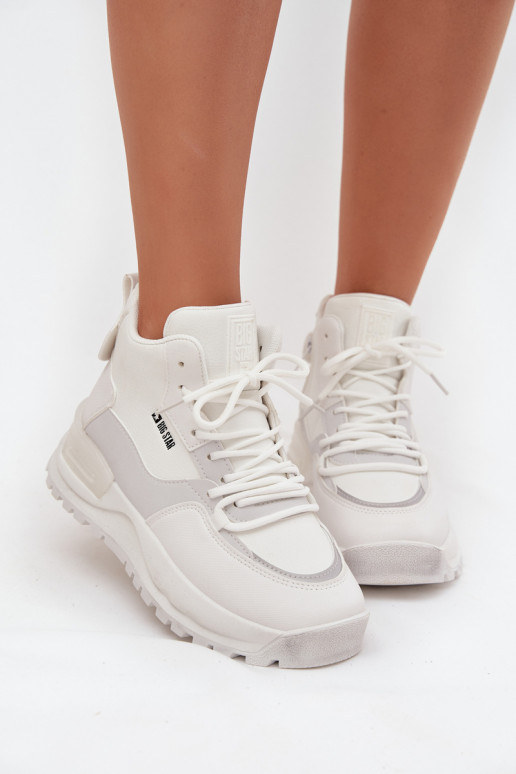 sporta apavi Sieviešu ar platformu Big Star SS274510 baltas krāsas sporta apavi Sieviešu ar platformu Big Star SS274510 baltas krāsas