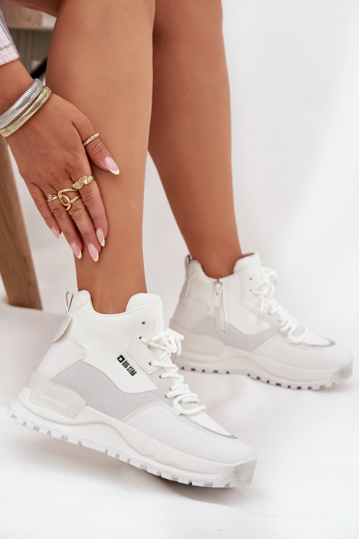 sporta apavi Sieviešu ar platformu Big Star SS274510 baltas krāsas sporta apavi Sieviešu ar platformu Big Star SS274510 baltas krāsas