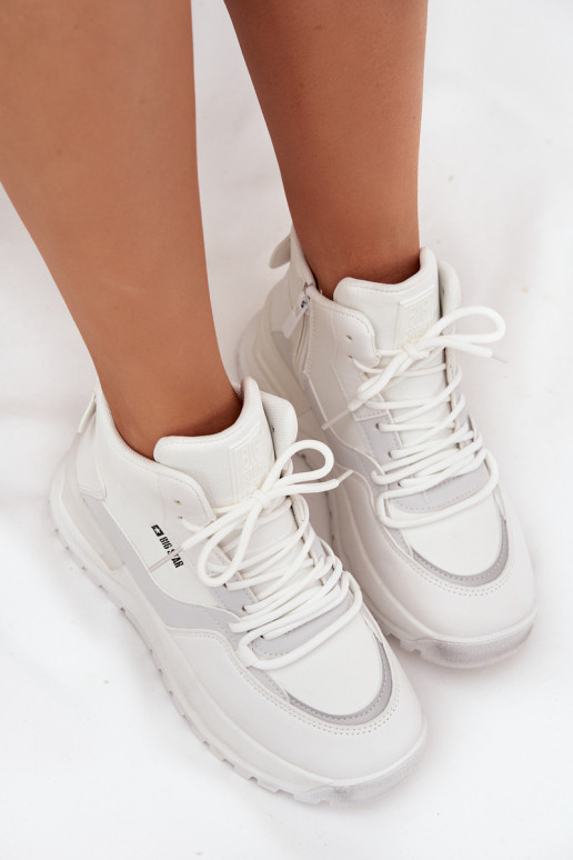 sporta apavi Sieviešu ar platformu Big Star SS274510 baltas krāsas sporta apavi Sieviešu ar platformu Big Star SS274510 baltas krāsas