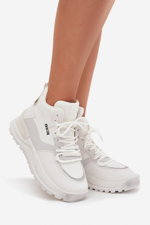 sporta apavi Sieviešu ar platformu Big Star SS274510 baltas krāsas sporta apavi Sieviešu ar platformu Big Star SS274510 baltas krāsas