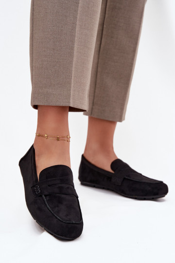 Mokasīni Mokasīni Sieviešu dzīvoklis melnas krāsas Roseline