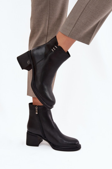 Āda siltināti Sieviešu puszābaki Klockā Vinceza 91159 melnas krāsas