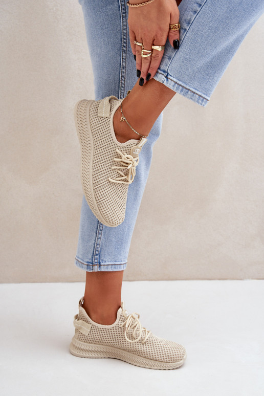 Tīkls Paslīdēt uz sporta apavi Sieviešu smilšu krāsas Harice Tīkls Paslīdēt uz sporta apavi Sieviešu smilšu krāsas Harice