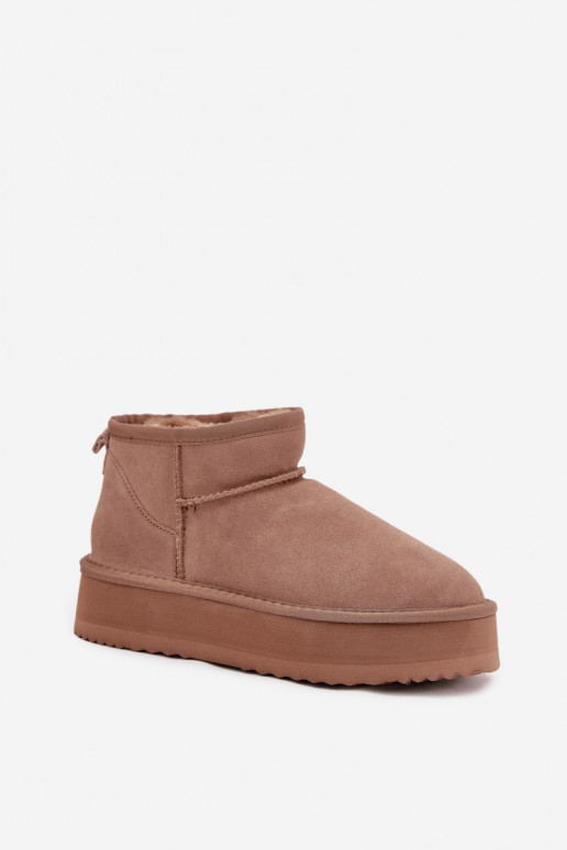 zamšādas sniega apavi Sieviešu ar platformu Vinceza 97962 smilšu krāsas zamšādas sniega apavi Sieviešu ar platformu Vinceza 97962 smilšu krāsas