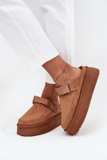 sniega apavi Sieviešu ar platformuar lipīgām aizdarēmem brūnas krāsas Jorielle 2