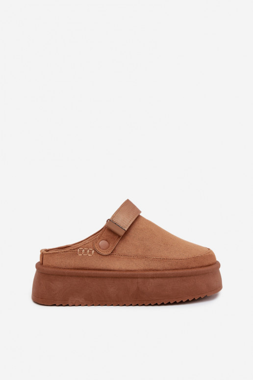 sniega apavi Sieviešu ar platformuar lipīgām aizdarēmem brūnas krāsas Jorielle