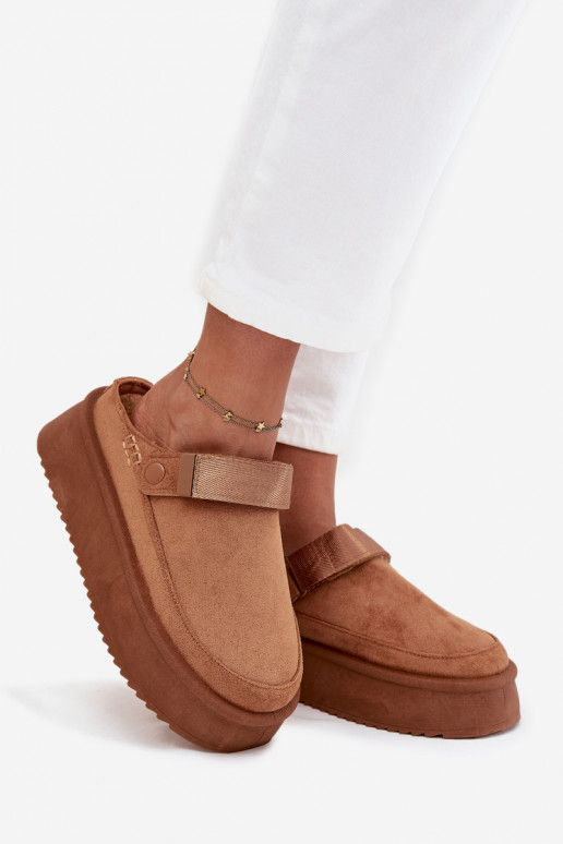 sniega apavi Sieviešu ar platformuar lipīgām aizdarēmem brūnas krāsas Jorielle