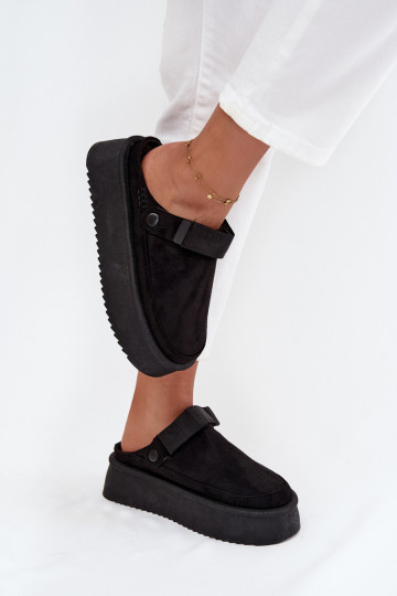 sniega apavi Sieviešu ar platformuar lipīgām aizdarēmem melnas krāsas Jorielle