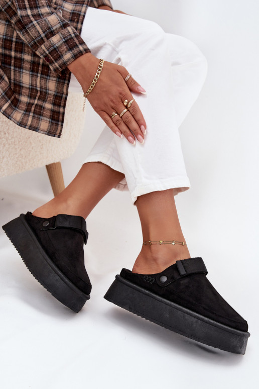 sniega apavi Sieviešu ar platformuar lipīgām aizdarēmem melnas krāsas Jorielle