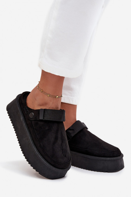 sniega apavi Sieviešu ar platformuar lipīgām aizdarēmem melnas krāsas Jorielle