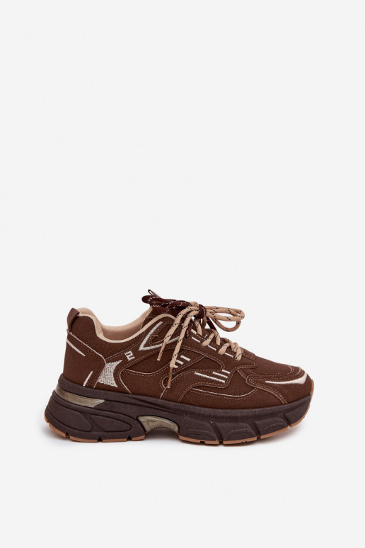 sporta apavi Sneakers modeļa apavi SieviešuPodInójnym Šņorēšanam CzekoladoIne Annelie sporta apavi Sneakers modeļa apavi SieviešuPodInójnym Šņorēšanam CzekoladoIne Annelie