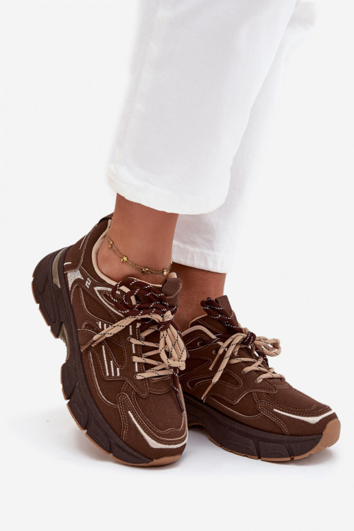 sporta apavi Sneakers modeļa apavi SieviešuPodInójnym Šņorēšanam CzekoladoIne Annelie sporta apavi Sneakers modeļa apavi SieviešuPodInójnym Šņorēšanam CzekoladoIne Annelie