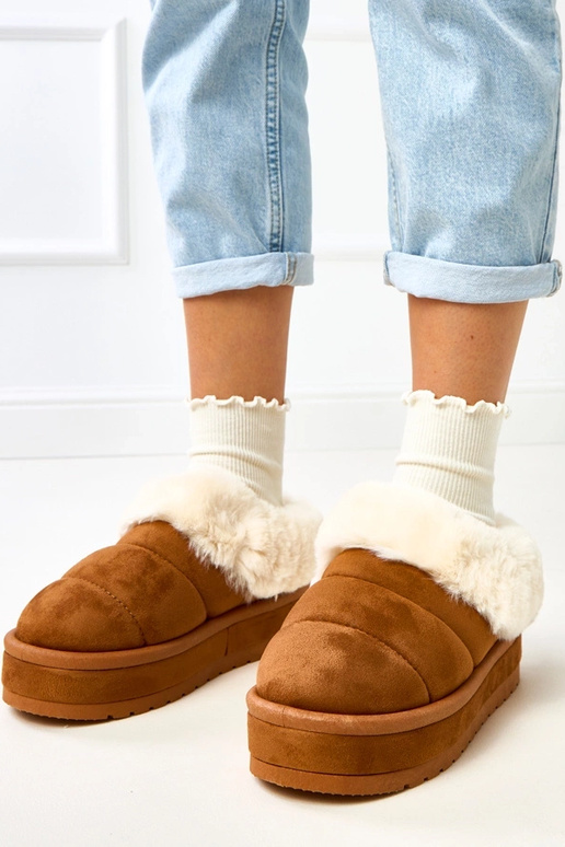 Brūni īsi siltināti sniega zābaki ar...