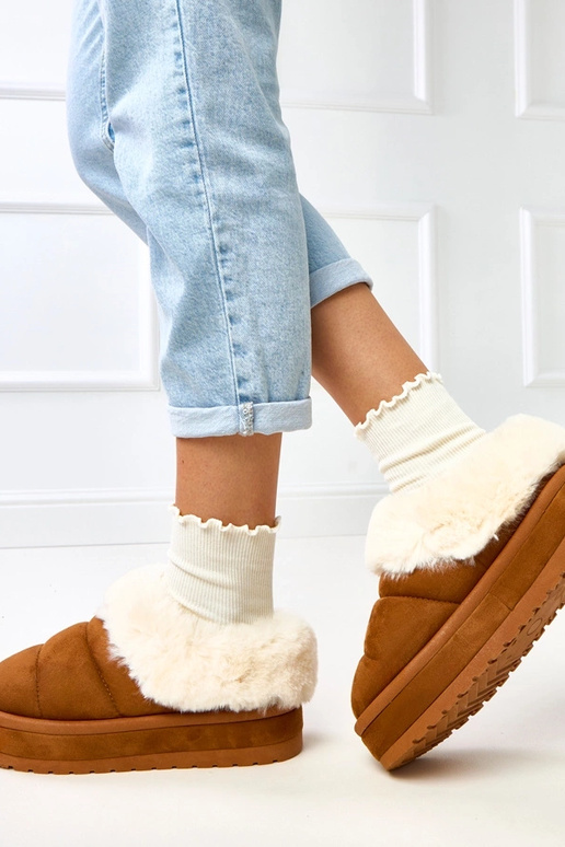 Brūni īsi siltināti sniega zābaki ar...