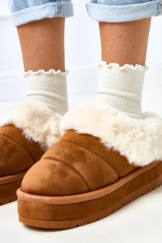 Brūni īsi siltināti sniega zābaki ar...