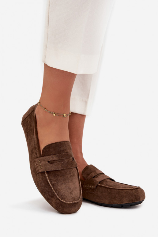 Mokasīni Mokasīni Sieviešu dzīvoklis haki krāsas Roseline