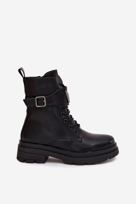 zābaki Sieviešu Eko Āda ar dekorētiem papēžiem melnas krāsas Ylianne zābaki Sieviešu Eko Āda ar dekorētiem papēžiem melnas krāsas Ylianne