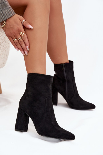 siltināti Sieviešu puszābakiEko zamšādau melnas krāsas Pralina