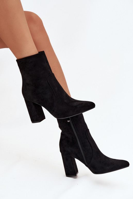 siltināti Sieviešu puszābakiEko zamšādau melnas krāsas Pralina